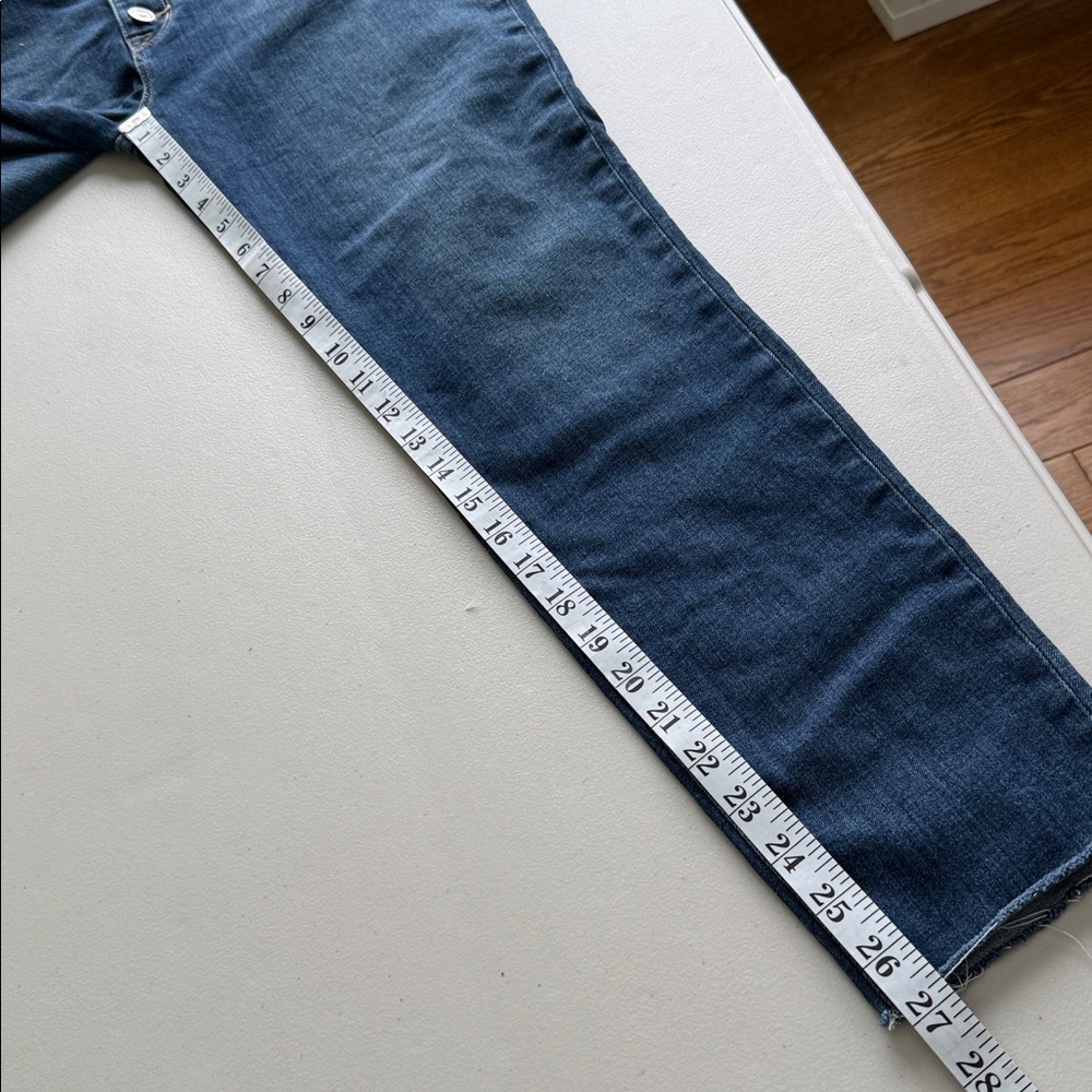 Hudson Natalie High‑Rise Ankle Jeans Raw Hem Medium Wash Size 28 - Picture 13 of 16